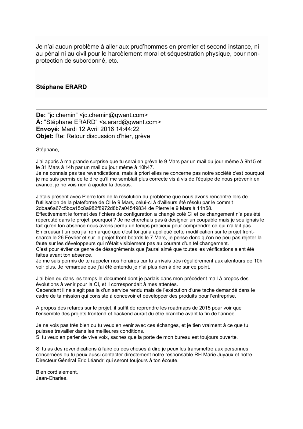 Projet non envoyé relatif à l'altercation — page 6 sur 9